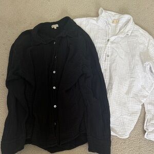 DONNI - Bundle of Bubble Shirts: White and Black